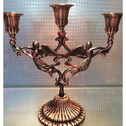 10pcs/lot Candlestick 3 arm classical goddess Hang Candle Holders Romantic Dinner Wedding Gifts Wedding sign-in desk decoration