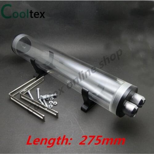 100% New 275mm Cylindrical Acrylic Water Tank For Computer Water Cooling Tank Cooler With Installation Accessories