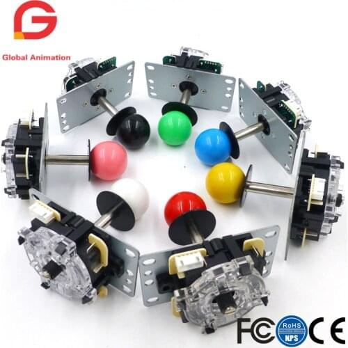 2 PCS Copy Sanwa 5Pin 8Way Joystick With Circuit Board For Arcade Game Console High Quality Multi Color Red Blue Yellow Green