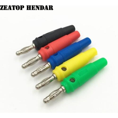 200Pcs 5 color Wire Audio Speaker Cable Banana Plug Connector for Speaker Amplifier Binding Post Test Probes Adapter
