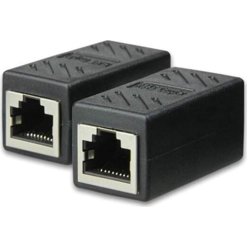 200pcs/lot CAT6 RJ45 Female to Female Lan Connector Ethernet Network Cable Extension Adapter