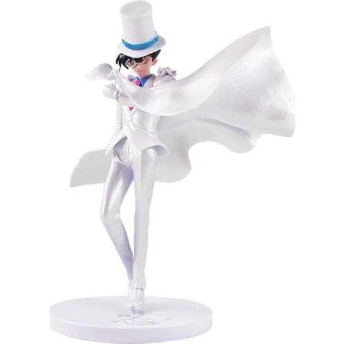 23cm Anime Detective Conan Kaitou Kiddo Conan Edogawa Kid The Phanfom Thief White Magician PVC Action Figure Model Toys