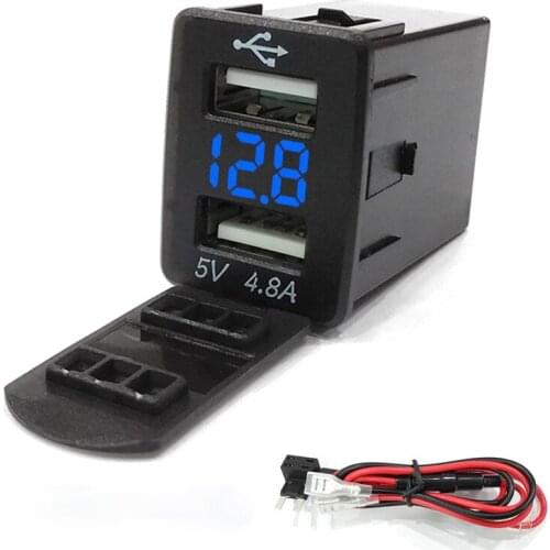 4.8A Dual USB Socket Power Adapter Car Modification For Nissan Sylphy TEANA Tiida Qashqai X-Trail Murano LANNIA Simma QUEST