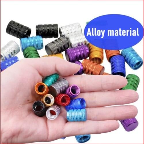 4PCS Car Tire Valve Stems Caps Knurling Style Tire Valve Cap Aluminum Tire Wheel Stem Air Valve Cap Dustproof Wheel Tire Cover