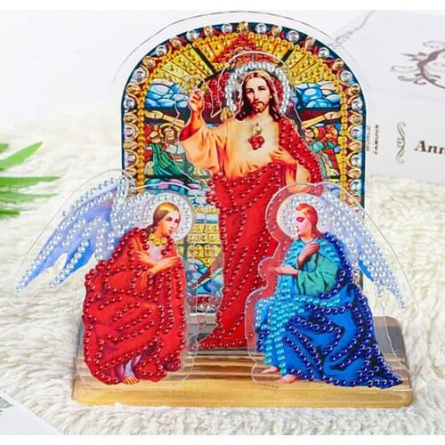 5D DIY Diamond Painting Catholic Jesus Religion Diamond Mosaic Picture Rhinestone Kids Christmas Handmade Gift Art Decor Acrylic