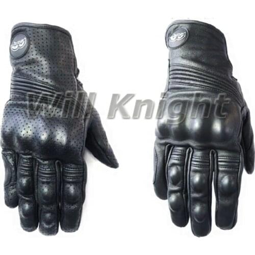 For Berik Brand Motorcycle Sold and Mesh Riding Gloves M-XXL Perforated Breathable Anti-fall Protective Solf Leather Gloves