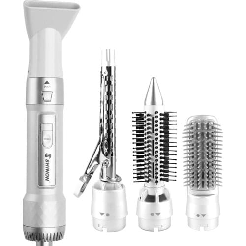 4 in 1 Hair Dryer Brush Professional Hair Straightener Hair Styler One Step HairDryer Multi Function Electric Hot Air Brush