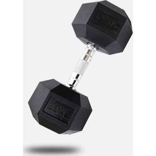 Dumbbells Hexagonal With Rubber And Iron Electroplating Dumbbells Muscle-Building Training Gym Equipment XB