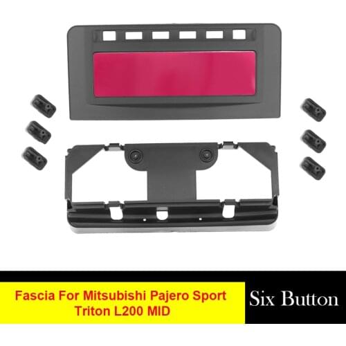 Radio DVD Stereo Panel Face Frame Fascia For Mitsubishi Pajero Sport Triton L200 MID Radio DVD Middle Car Stereo Panel Dash Kit