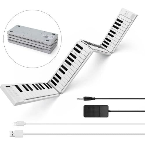 MIDIPLUS 88 Keys Foldable Electronic Piano Portable Keyboard 128 Tones Dual Speakers Headphone Output with Sustain Pedal New