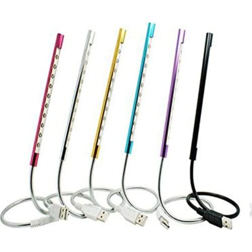 Mycyk USB 10 light aluminum alloy ten light notebook usb interface metal led light Reading Lights for Kids Bedroom Tabel Lampe