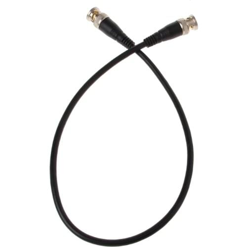 B2RD BNC Male To Male Nickel Plating Straight Crimp RG58 Pigtail Adapter Cable 0.5m