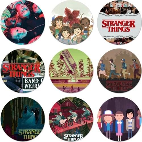 New Arrival Stranger Things Icons Pins Badge Decoration Brooches Metal Badges For Clothes Backpack Decoration