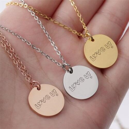 New Jewelry Lover Stainless Steel Personality Simple Necklace Pendant for Women