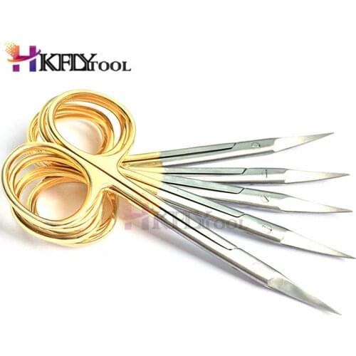 High Quality 9.5CM bend head Ordinary medical surgical eye scissors beauty scissors cut tissue scissors