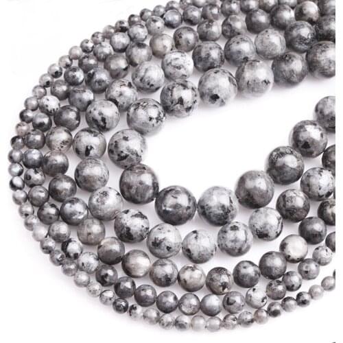 15"(38cm) Strand Round Natural Labradorite Stone Rocks 4mm 6mm 8mm 10mm 12mm Beads for Jewelry Making DIY Bracelet Findings