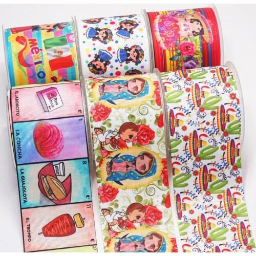 DIY Handmade Materials Printed Grosgrain Ribbon 50 Yard Per Size 53182