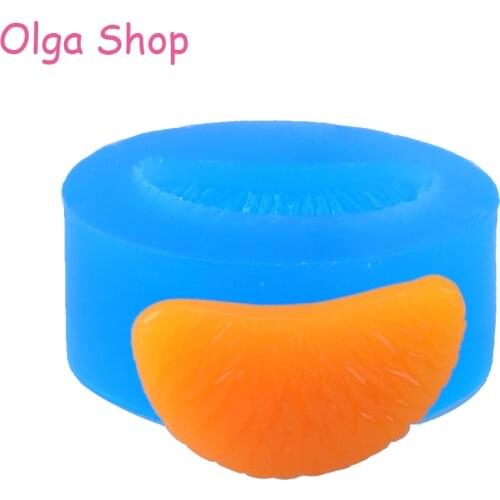 SYL112 28mm Tangerine / Orange Slice Silicone Mold - Fruit Mold Fondant Cake Decorating Chocolate Candy Resin Jewelry Charm