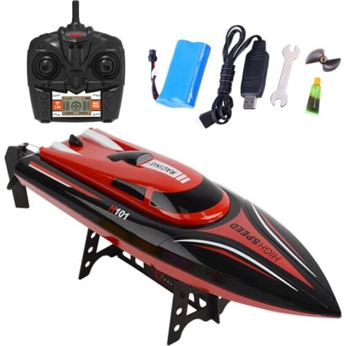 H101 Speed Boat 2.4GHz 4CH RC Remote Control High Speed Boat Racing with LCD Display Toys Gift for Children Kids