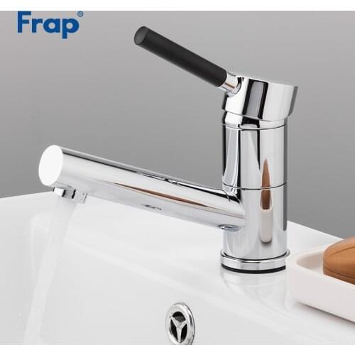 Frap Basin Faucet Kitchen Bathroom Sink Faucets Single Handle Hot and Cold Water Mix Taps Chrome Wash Tap Deck Mounted F4544