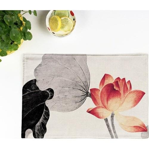 Placemat Glass Cups Bowl FruitBowls Coffee Teasets table mat Cotton and linen printed table mat Coasters