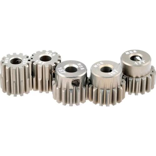 SURPASS HOBBY 5PCS M0.6 3.175mm Metal Aluminium Pinion Motor Gear Set 13T-33T for 1/10 RC Car Truck Buggy Car