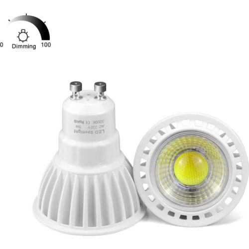 GU10 LED Bulb lamp 110V 220V 3W 5W 7W LED DC / AC Dimmable COB LED Spot light Aluminum Spotlight