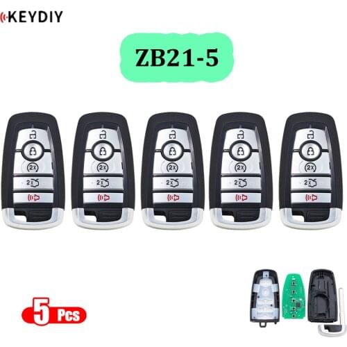 5PCS/LOT KEYDIY Universal Smart Key ZB21-5 for KD900 KD-X2 Car Key Remote Replacement Fit More than 2000 Models