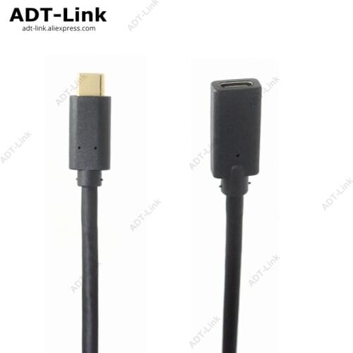 USB Type C to USB C Cable Male to Female Extension for Huawei Xiaomi PD2.0 60W 20V 3A Quick Charge for 3.1 USB C Device 10Gbps