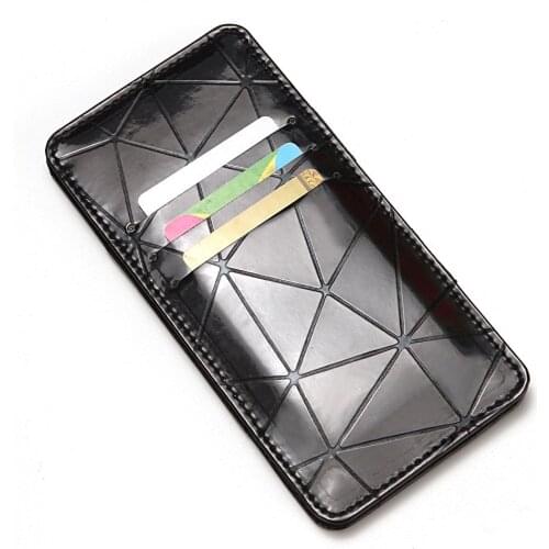 PU Laser Magic Wallet Diamond Indentation Lady Wallet Card Holder Card Bank Card Holder Fashion Medium Long Wallet