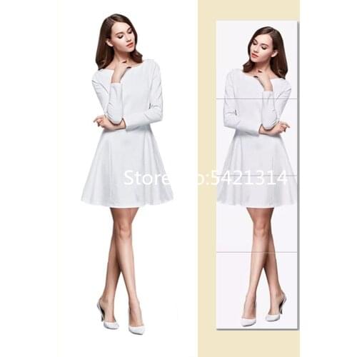 4Pcs Make Up Mirror Tiles 12 Inch HD Vanity MakeUp Mirror Set Frameless Slim Explosion Proof Wall Mirror for Wall Décor