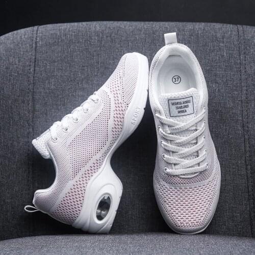 Womens Dancing Shoes Sneakers Woman Jazz Dance Mesh Flat Outdoor Sports Ladies Girls Modern Casual Shoes Female Size 35-40