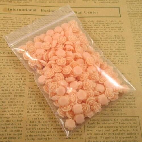 10mm Pale pink color Designs Resin Flower Cabochons Jewelry DIY Accessorie 200PCS/LOT 004004019