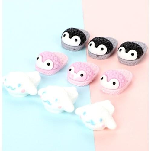 10Pcs Cute Cartoon Puppy Penguin Shoes Resin Kawaii Accessories Scrapbooking Cabochon Flatback Decoration Craft Embellishment