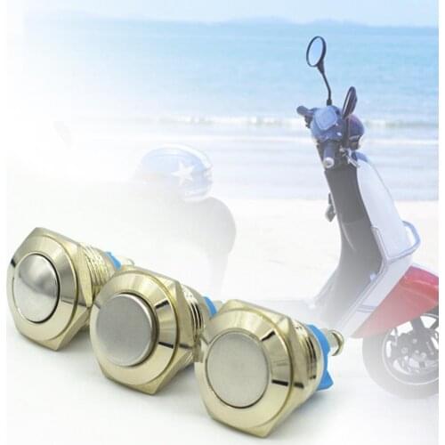 36V 16mm/19mm Waterproof Self-reset Metal Push Button Switch for Car