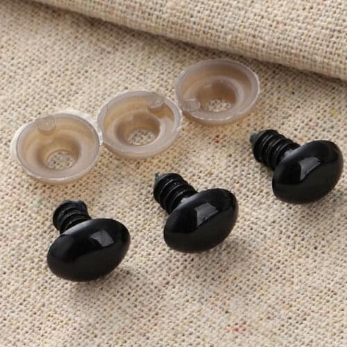 50 Sets Plastic Safety Noses Oval for Amigurumi Doll Teddy Bear Animal Stuffed Toy Puppet Crafts DIY Making with Washers 9x11mm