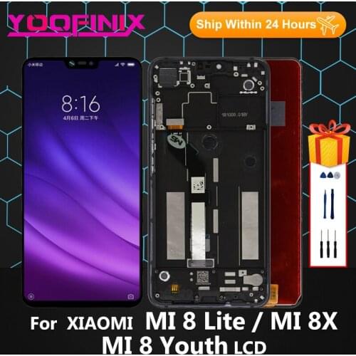 6.26" Original For Xiaomi Mi 8 Lite Display Touch Screen Digitizer Replacement Parts For Xiaomi Mi 8X LCD Display Mi 8 Youth