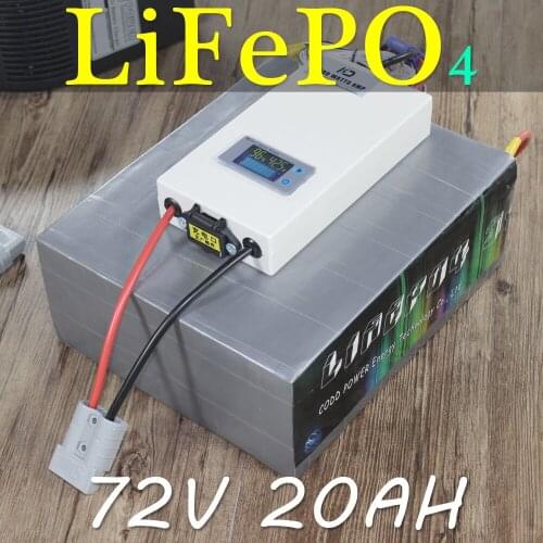72V 20AH LiFePO4 Battery Pack 2000W Electric Bicycle motorcycle Scooter LiFePO4 Battery Pack Long Cycle Time