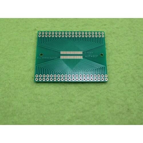 Free Ship 5PCS 40PIN 0.4 Gold turn 2.54mm Double Row Header Strip Pinboard Test board Docking adapter 41*51MM Transfer board PCB