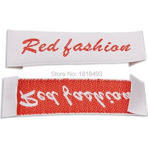 Free Shipping Customized garment labels/clothing satin woven labels/logo/collar label/tag/clothing printed labels 1000 pcs a lot