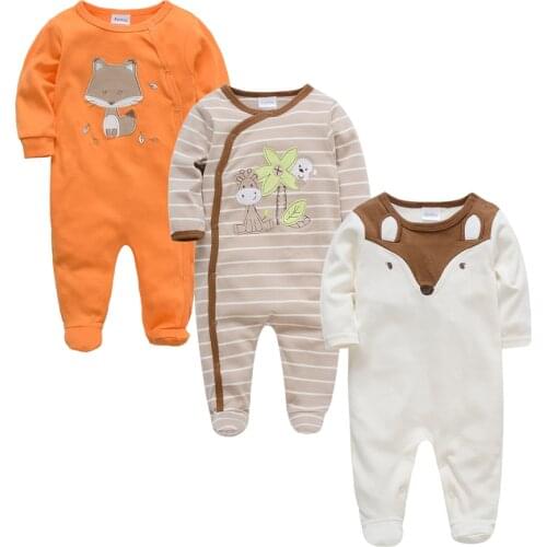 KAVKAS 2 3 pcs Body bebe Clothes Cartoon Design Cotton Newborn Rompers menoni Winter Autumn Girl Boy Clothing Overalls