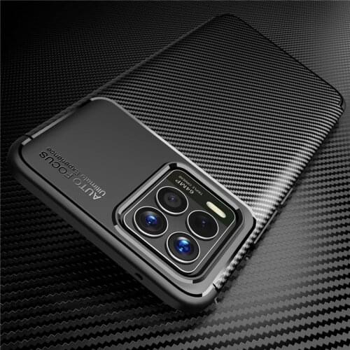 Funda Realmi 8 Pro Case Cover Carbon Fiber Soft TPU Silicone Bumper Shockproof Coque for Realme8 Realme 8 Pro 2021 RMX3081 6.4