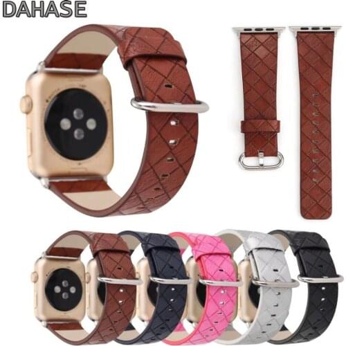 DAHASE LX Leather Wrist Strap for Apple Watch Band Series 1/2 Replacement Bracelet for iWatch Accessories 42mm 38mm