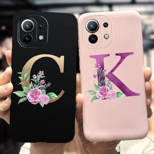For Xiaomi Mi 11 Mi11 Lite 5G Case Letters Silicone Back Full Cover For Xiaomi Poco F3 X3 Pro Mi 11 Pro Mi11 i Mi11 Ultra Fundas