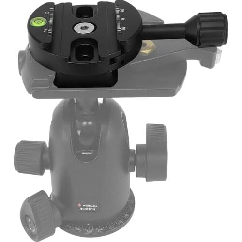 Haoge 64mm Quick Release Clamp Adapter Convertor for Manfrotto RC4 System to Arca-Swiss Compatible, Fit 400PL / 405 / 410 / RC4