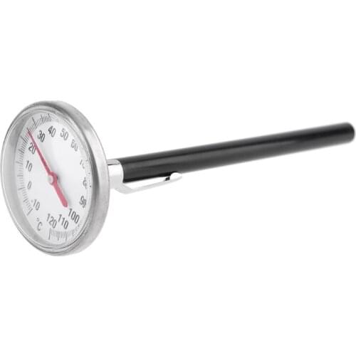 Stainless Steel Thermometer Kitchen Probe 0-120℃ Food Tea Water Meat Milk Coffee Foam Temperature Tester