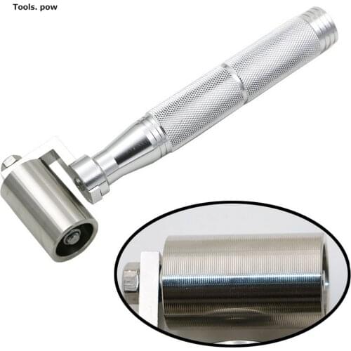 Metal Flat Roller Wallpaper Edge Seam Roller Stainless Steel 34mm/40mm Flat Pressure Roller Smoothing Tool Building Tools