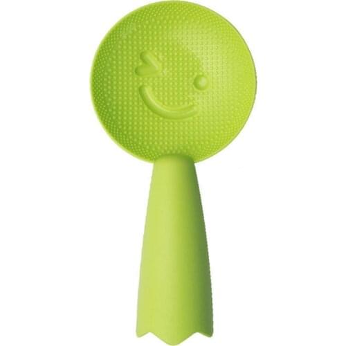 New Cute Lovely Fashion smile Shaped Standing cute Rice Paddle Non Stick Spoon For Hot Sales pink kitchen accessories rice Scoop