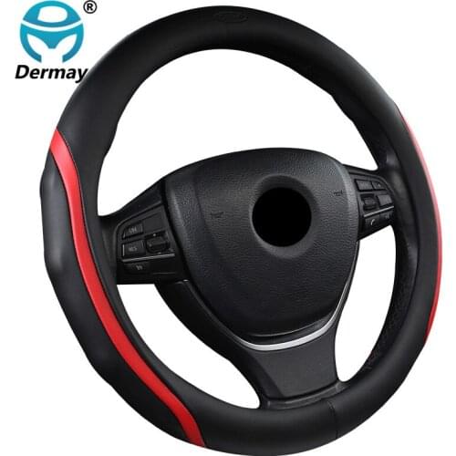 2018 New Fashion Leather Steering Wheel Cover Non-silp Fit RAV4 Disc Prado Camry Ralink Corolla Crown etc. More Than 95% Cars