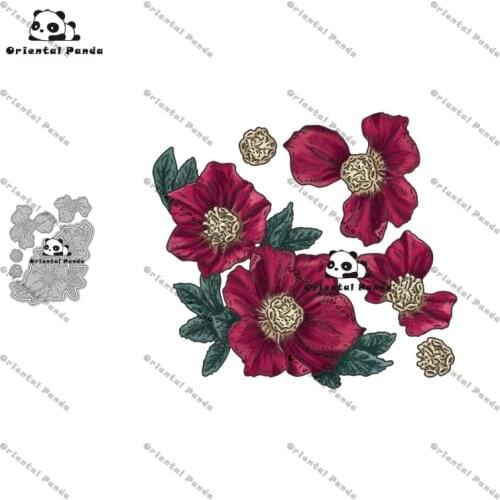 New Dies 2020 Big red flower Metal Cutting Dies diy Dies photo album cutting dies Scrapbooking Stencil Die Cuts metal dies